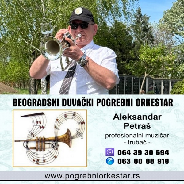 Solo truba, violina, harmonika, crkveni hor orkestar za sahrane pogrebe 